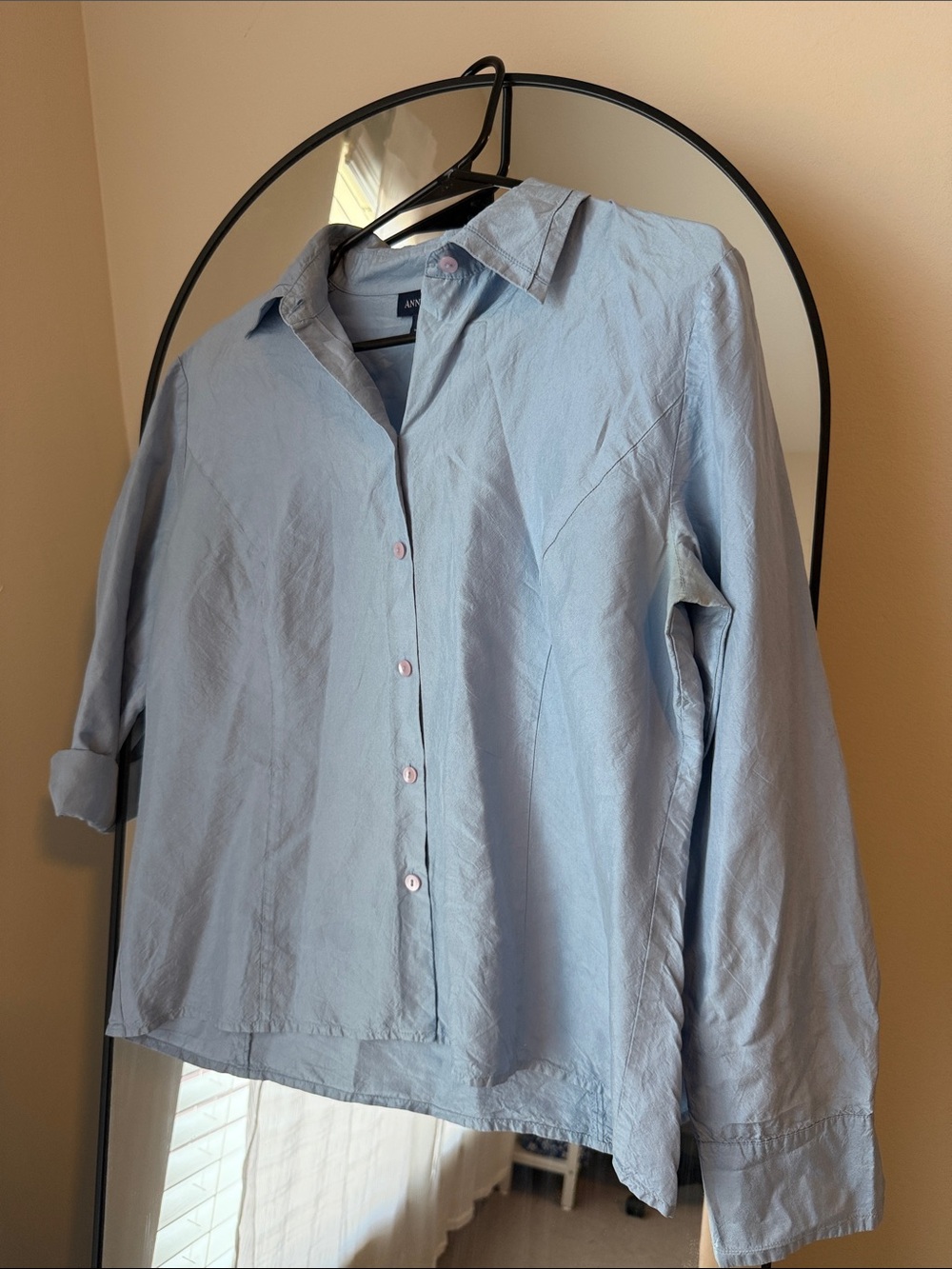 Ann Taylor Light Blue Men's Button-Down Shirt